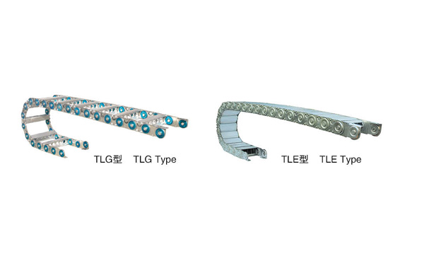 TLG100、TLE100型鋼制拖鏈安裝尺寸圖